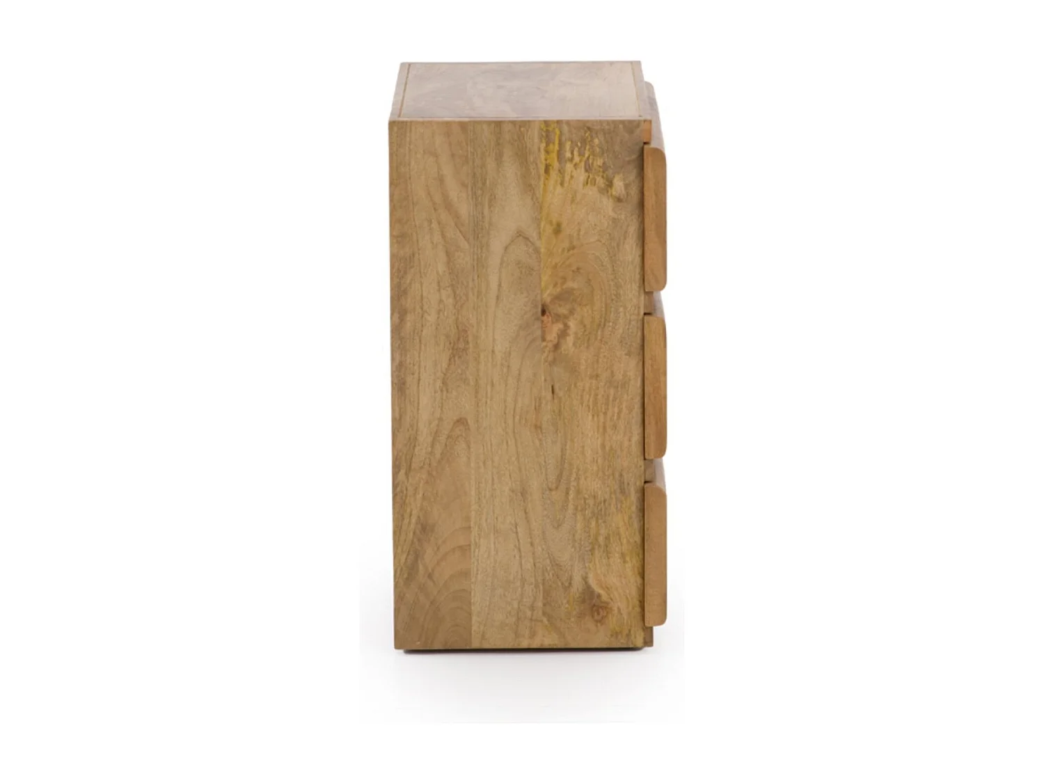 Table de chevet 3 tiroirs en bois massif de manguier