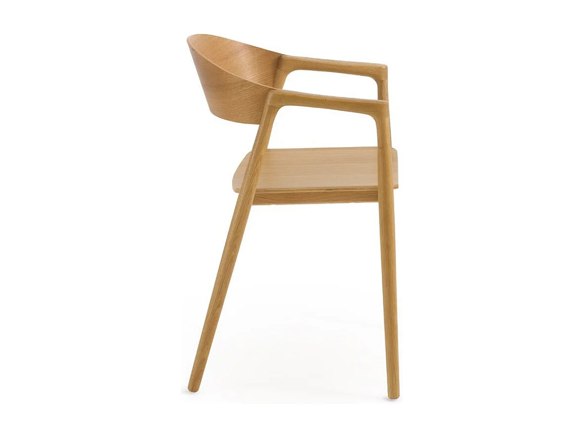 Lot de 4 fauteuils en contreplaqué de chêne