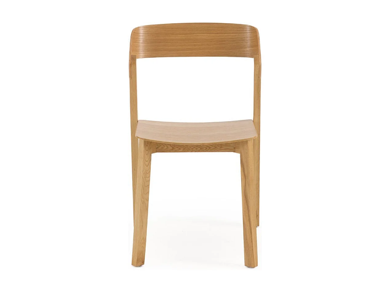 Lot de 4 chaises en contreplaqué de chêne