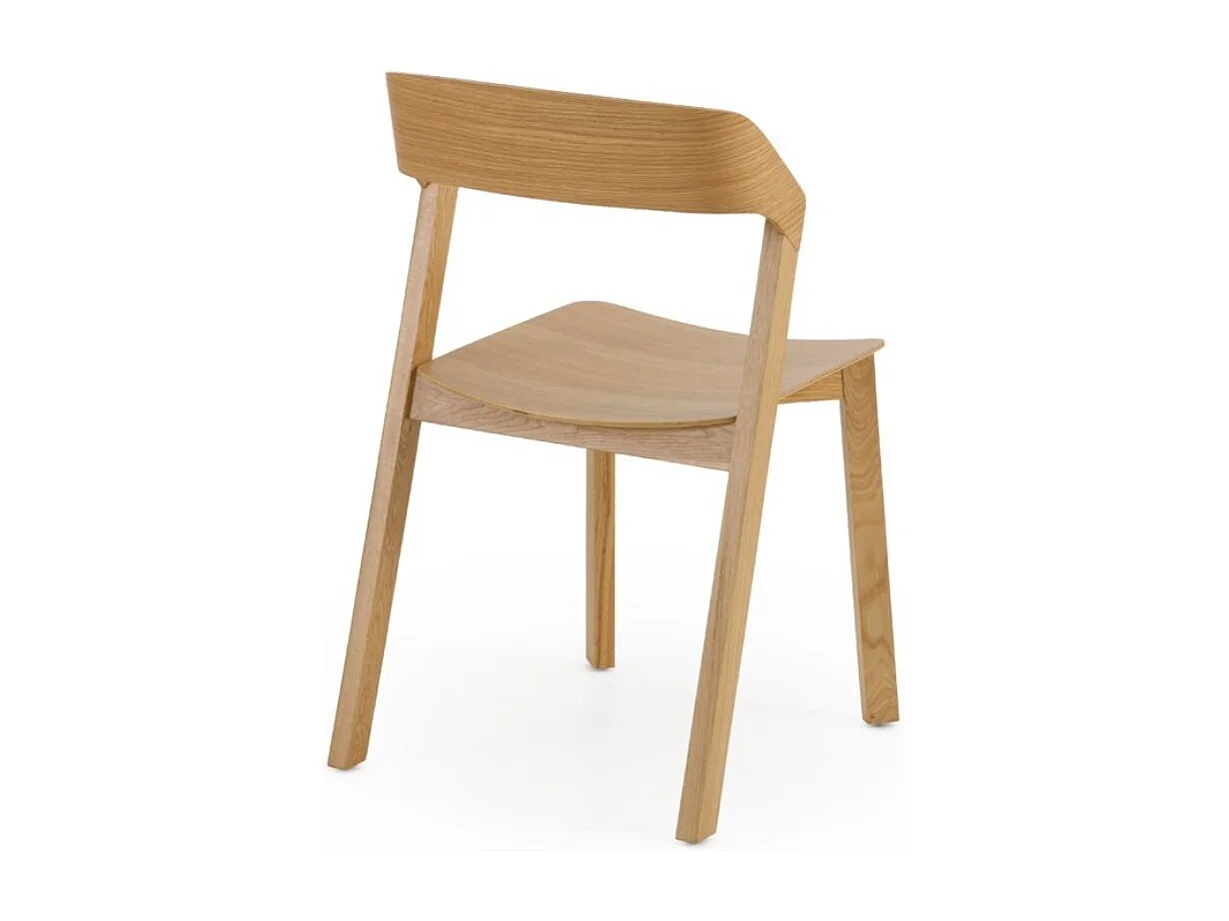 Lot de 4 chaises en contreplaqué de chêne
