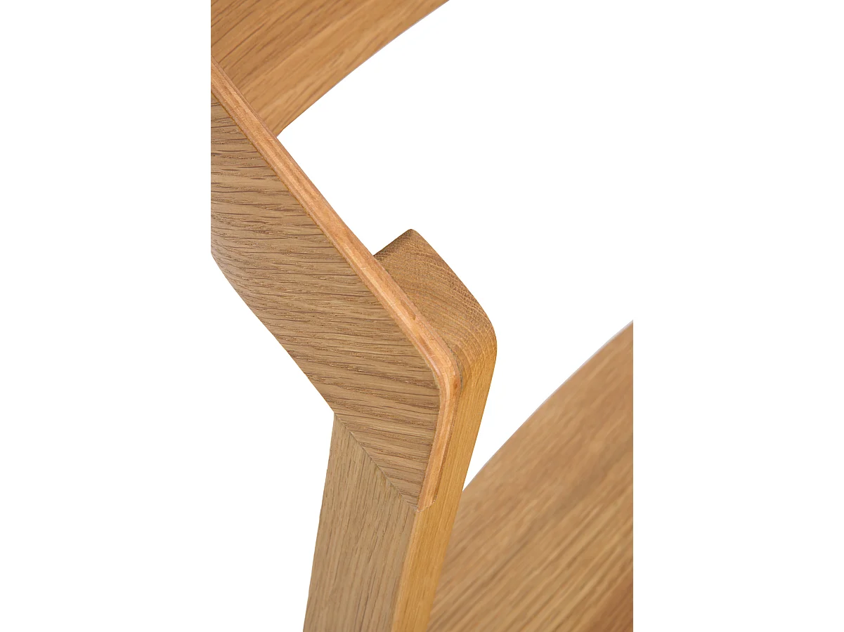 Lot de 4 chaises en contreplaqué de chêne