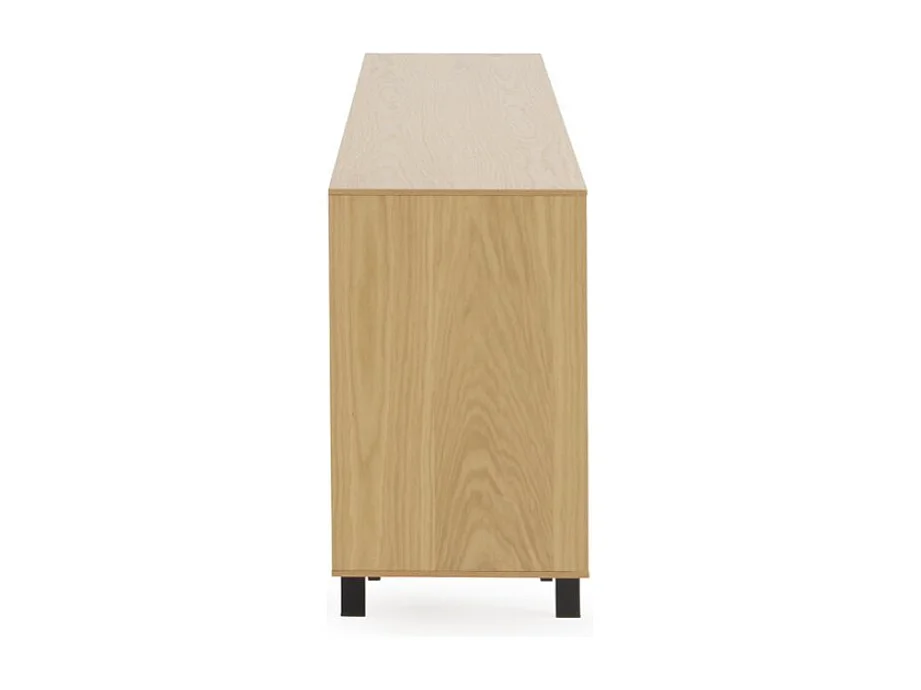 Dressoir met 2 deuren en 3 lades, naturel eikenfineer