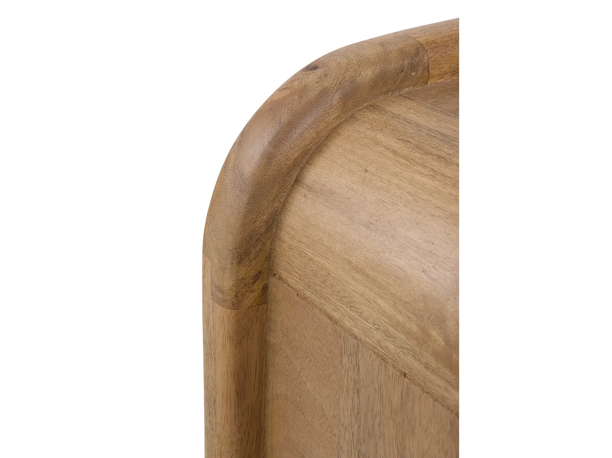 Table de chevet à 1 tiroir en bois massif de manguier