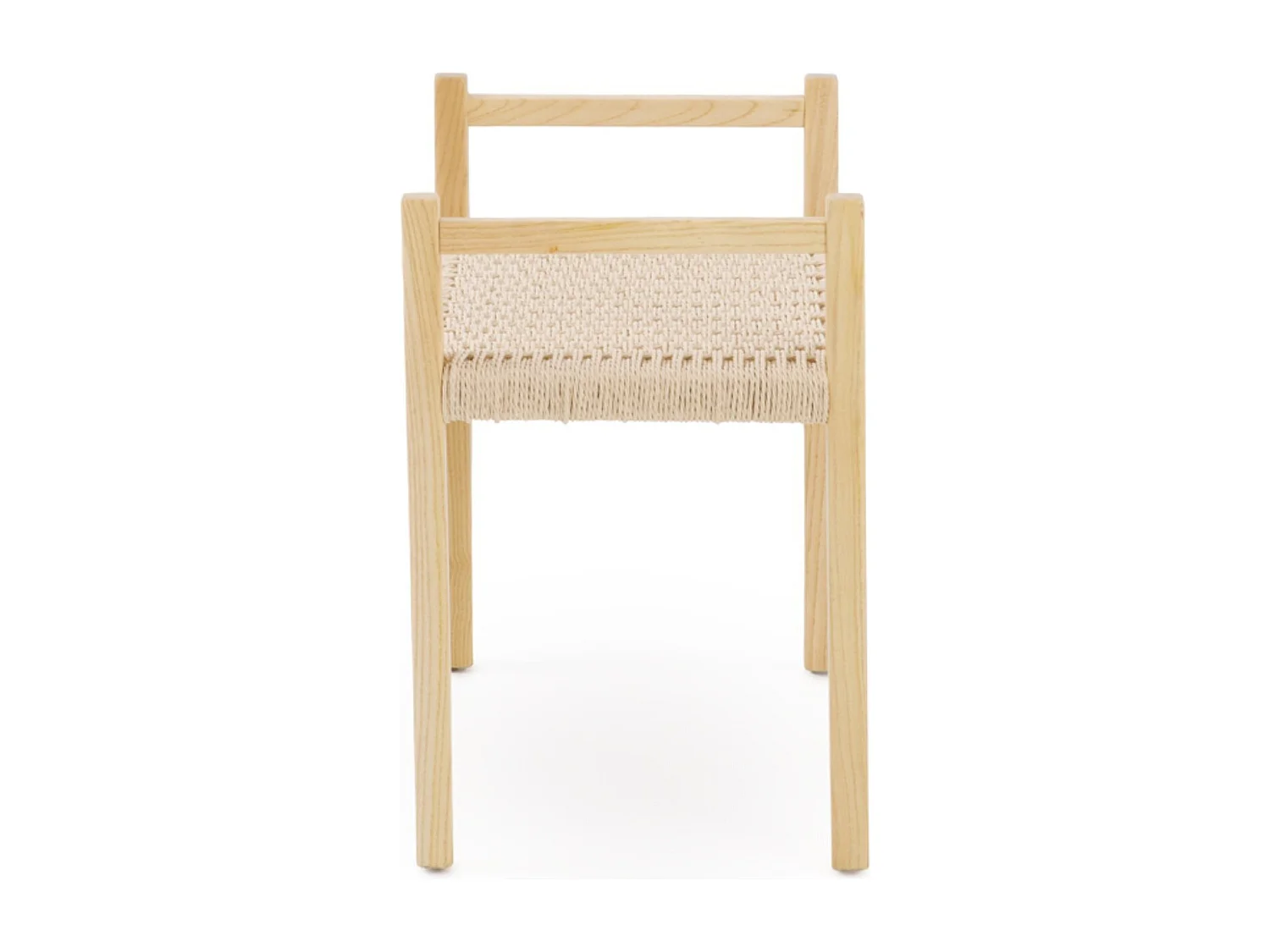 Tabouret en bois de frêne avec assise tressée