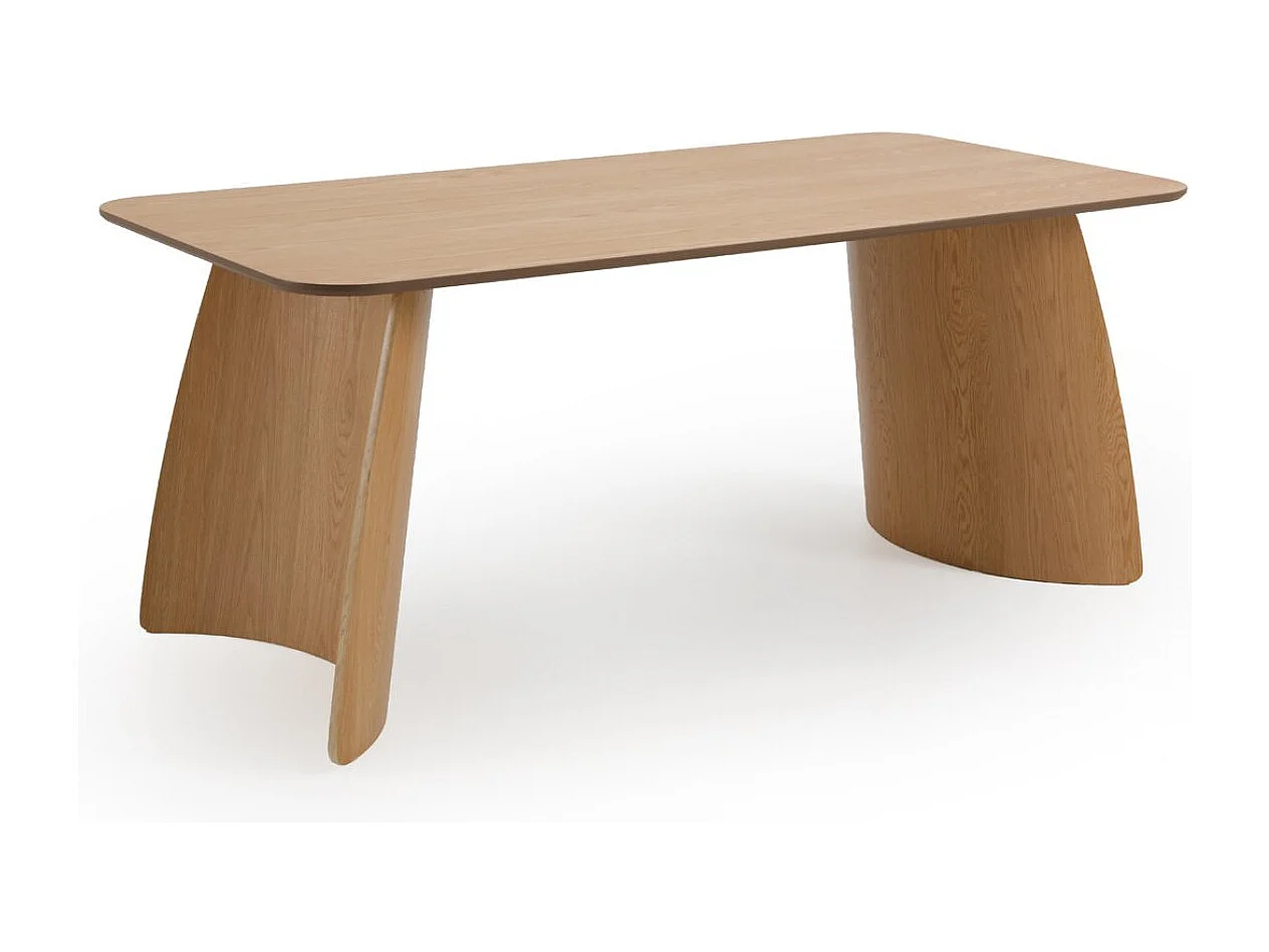 Table de salle à manger rectangulaire en contreplaqué de chêne