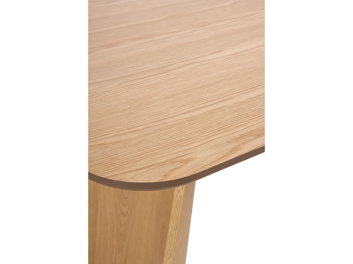 Table de salle à manger rectangulaire en contreplaqué de chêne