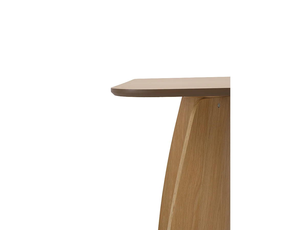 Rechthoekige eettafel van eiken multiplex