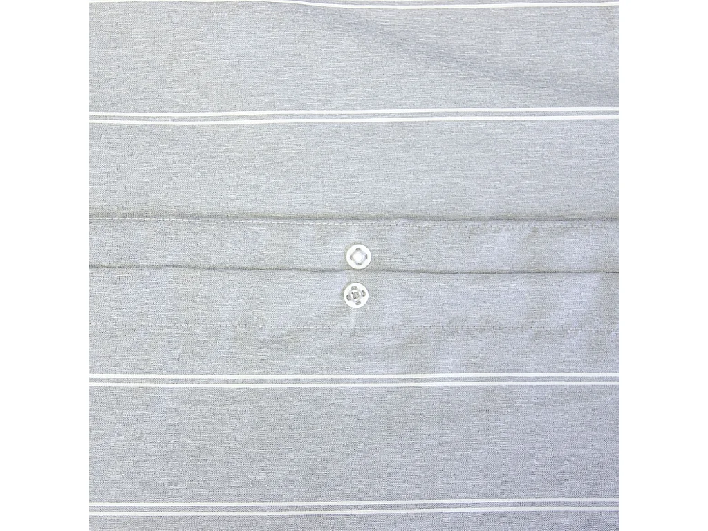 Parure de lit microfibre lavée rayures gris 260x240cm - Tim