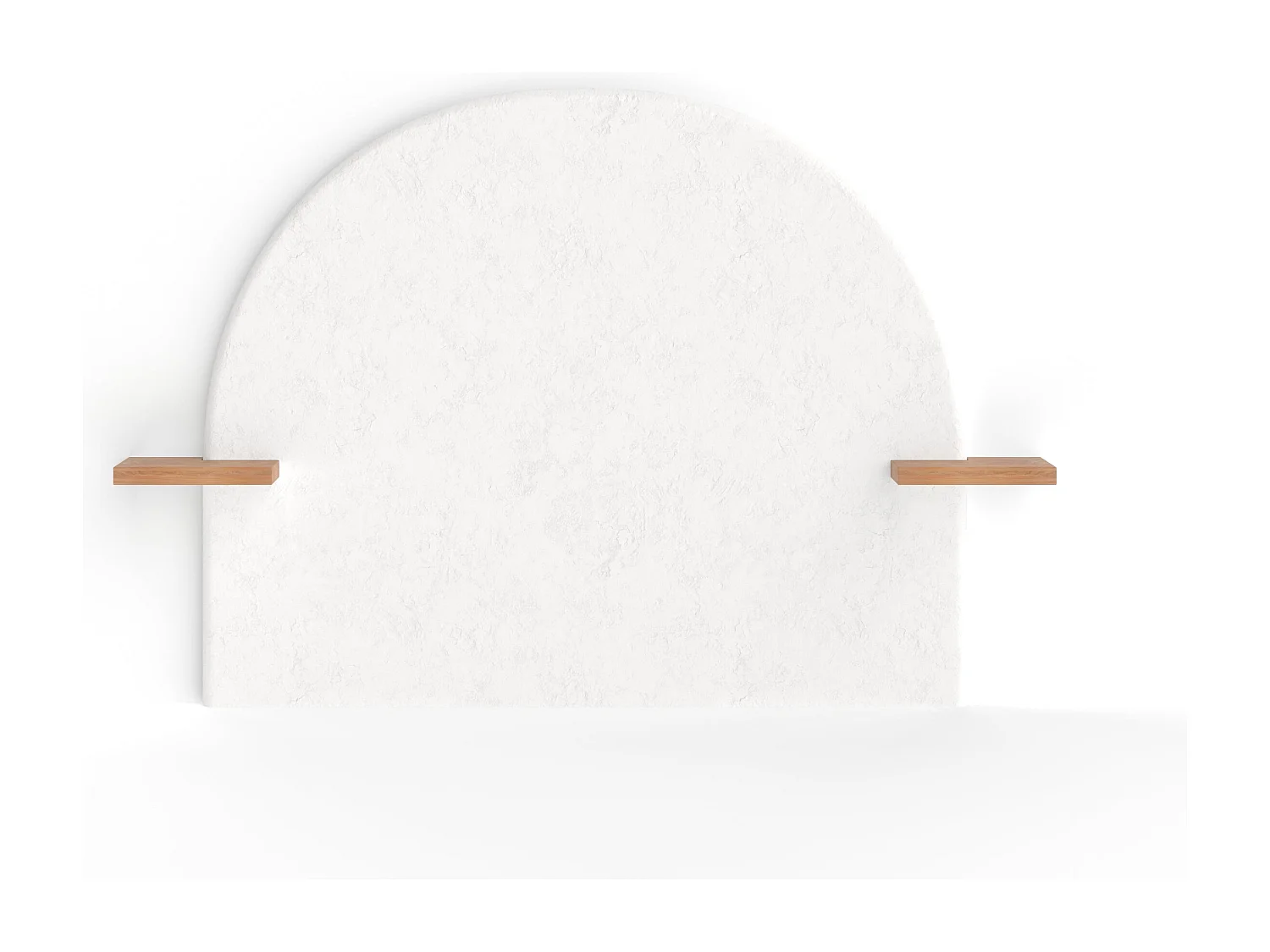 Tête de lit en plâtre blanc cassé et bois d'acacia 175 cm - Fira