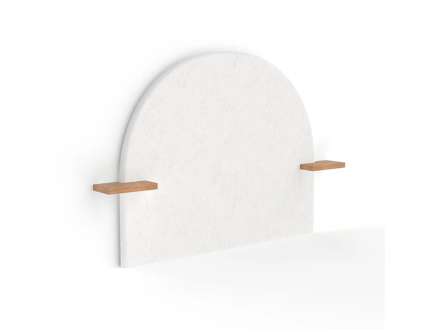 Tête de lit en plâtre blanc cassé et bois d'acacia 175 cm - Fira