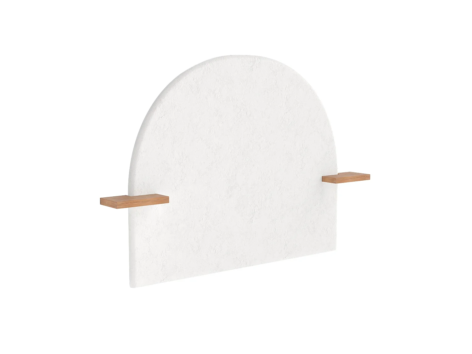 Testata del letto in gesso bianco sporco e legno di acacia 175 cm - Fira