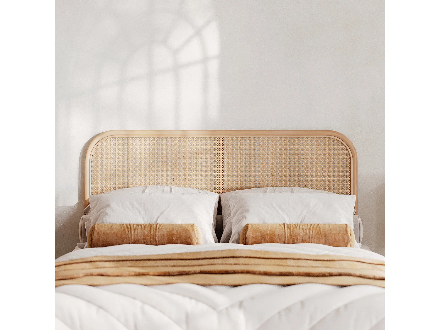 Tête de lit en rotin et cannage 140 cm - Naïra