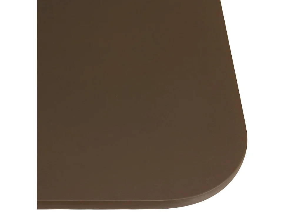 NESTOR - Table à manger 240x100cm effet béton marron pieds en bois d'acacia