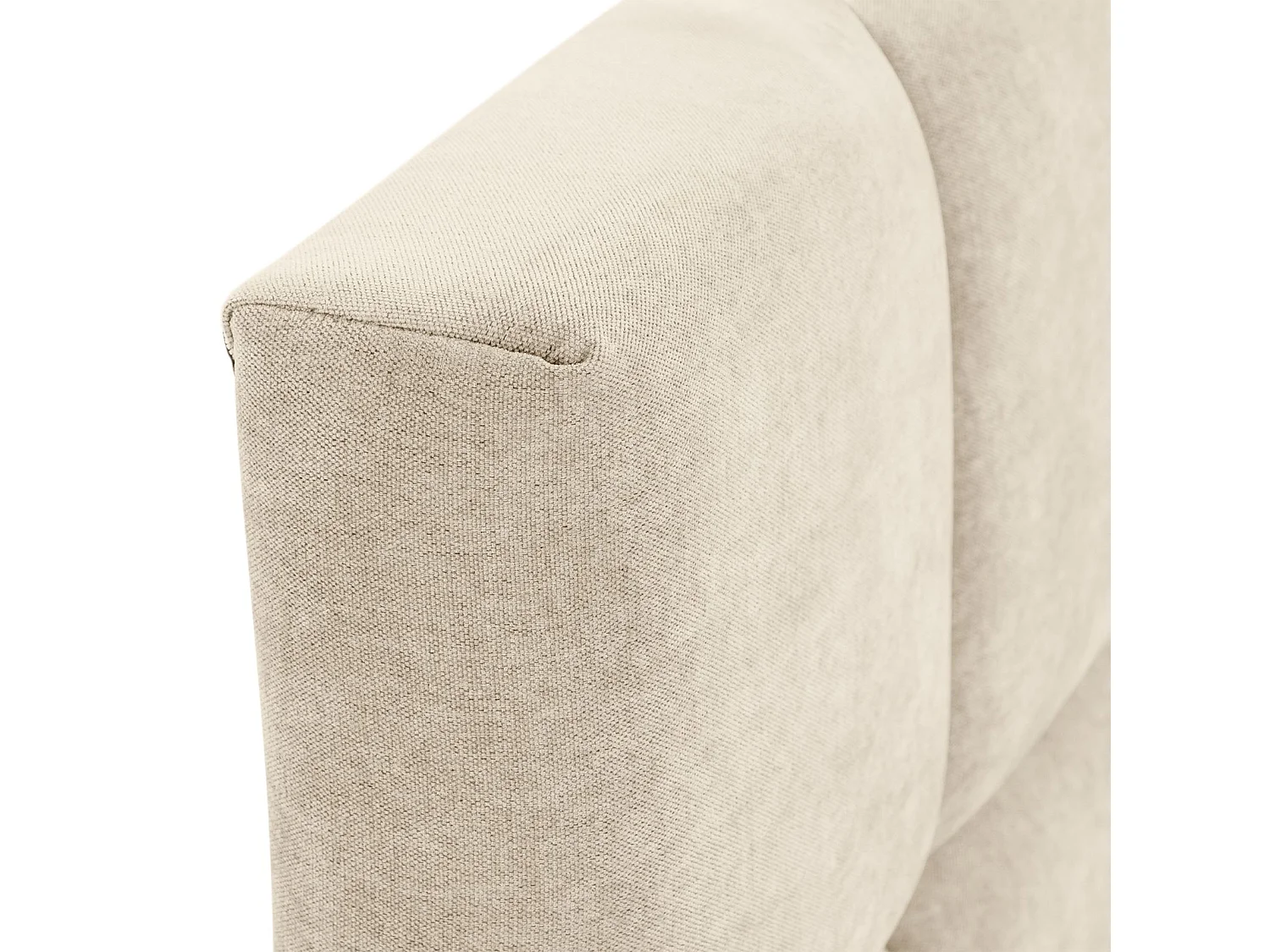 Lit Double EMILIA, Rembourré 140 x 190 cm, Blanc Crème, avec Sommier à Lattes Inclus, Design Bubble, Tête de Lit Capitonnée, Confort