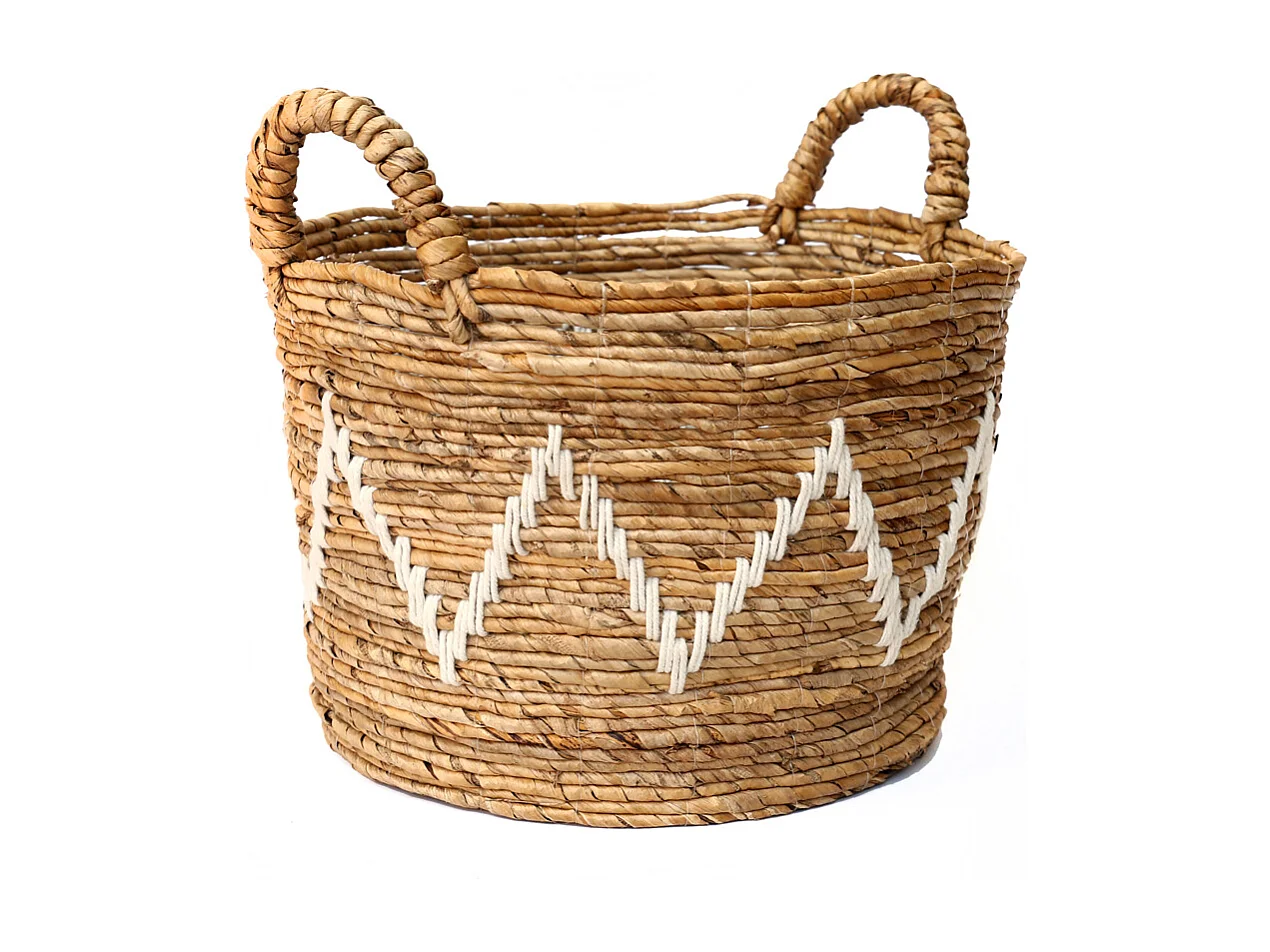 Les Banana Stitched Paniers - Blanc Naturel - L