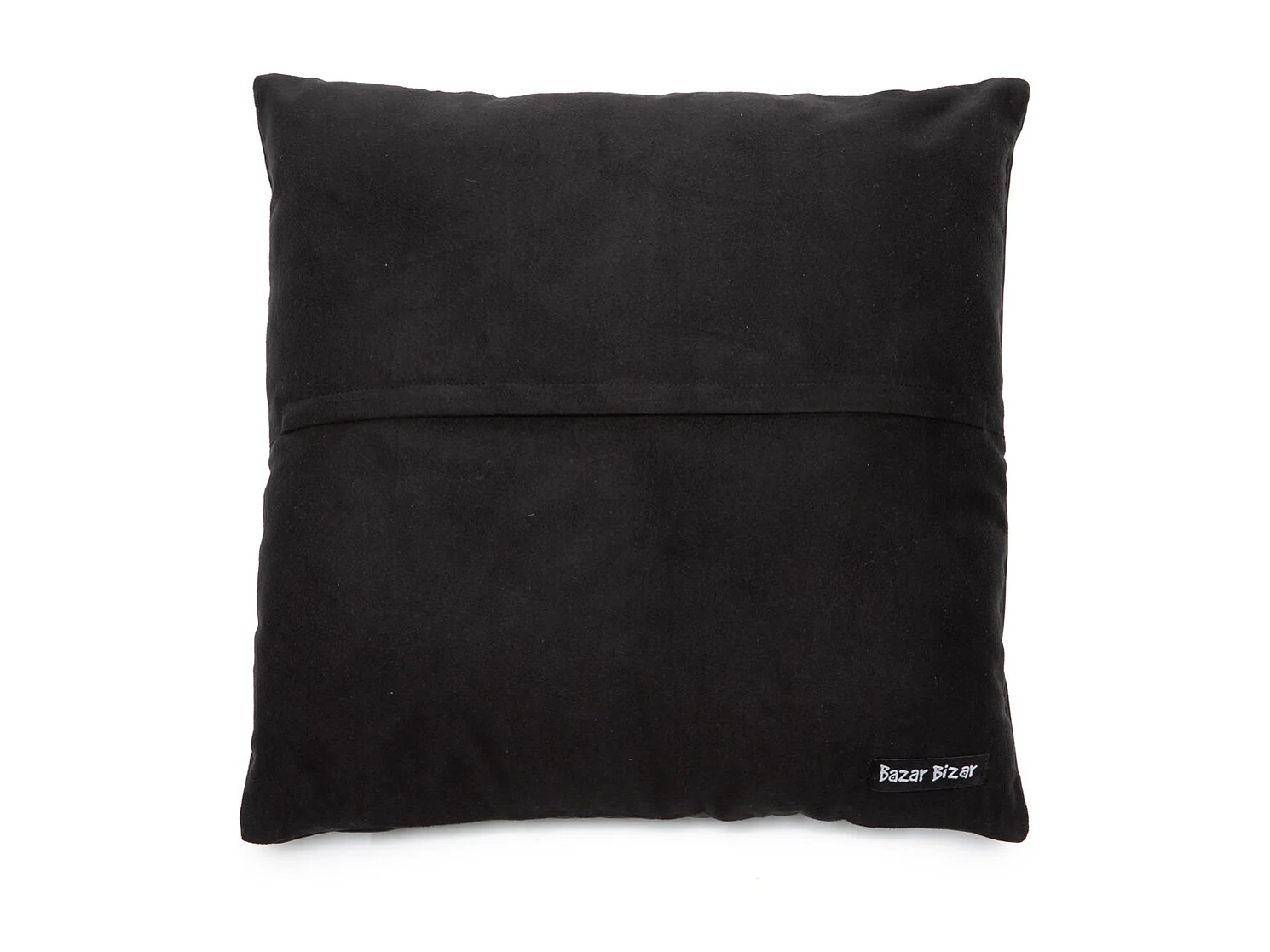 The Four Panel Leather Cushion Cover - Black - 40x40