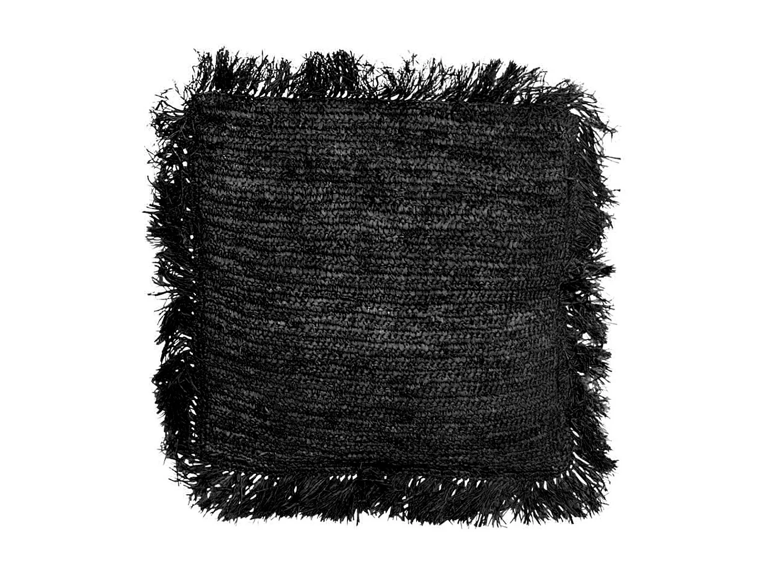 La Raffia Funda de Cojín Square - Black - 60x60