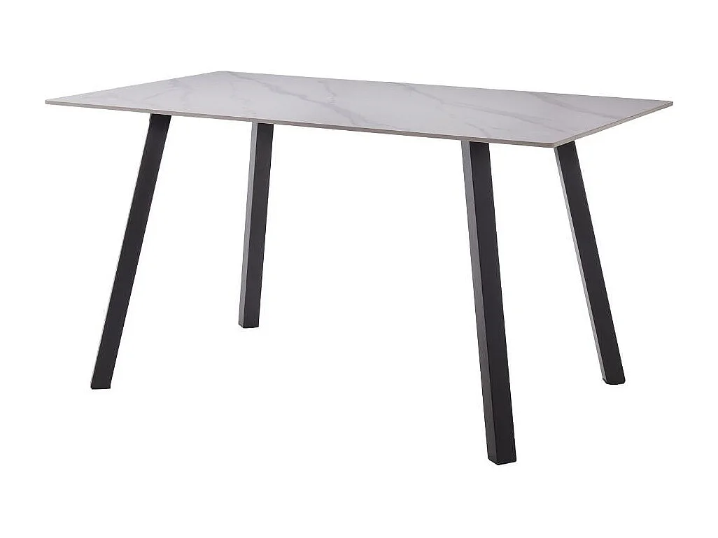 Mesa de comedor Marlot diseño fijo negro 75x140x80 cm