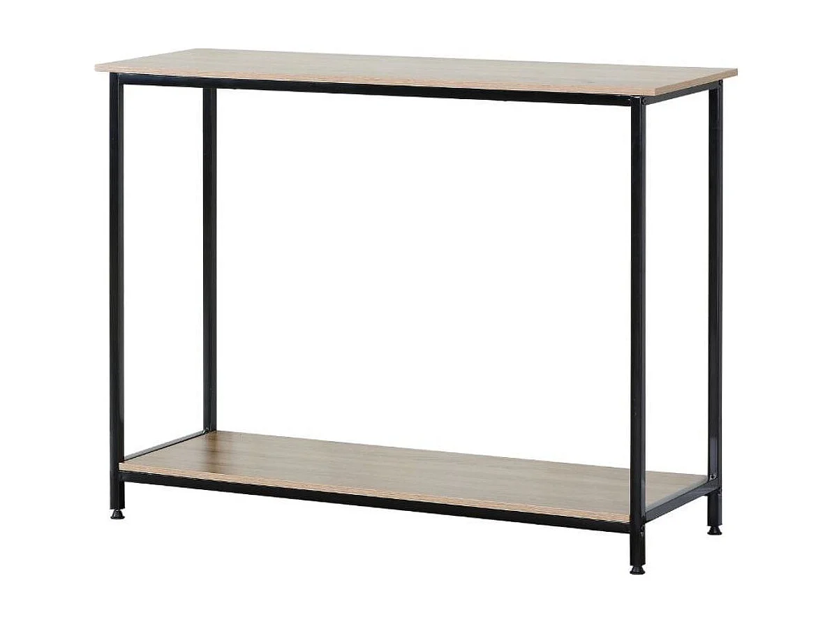 Consola Provenza con estante inferior negro/natural 81x106x35 cm