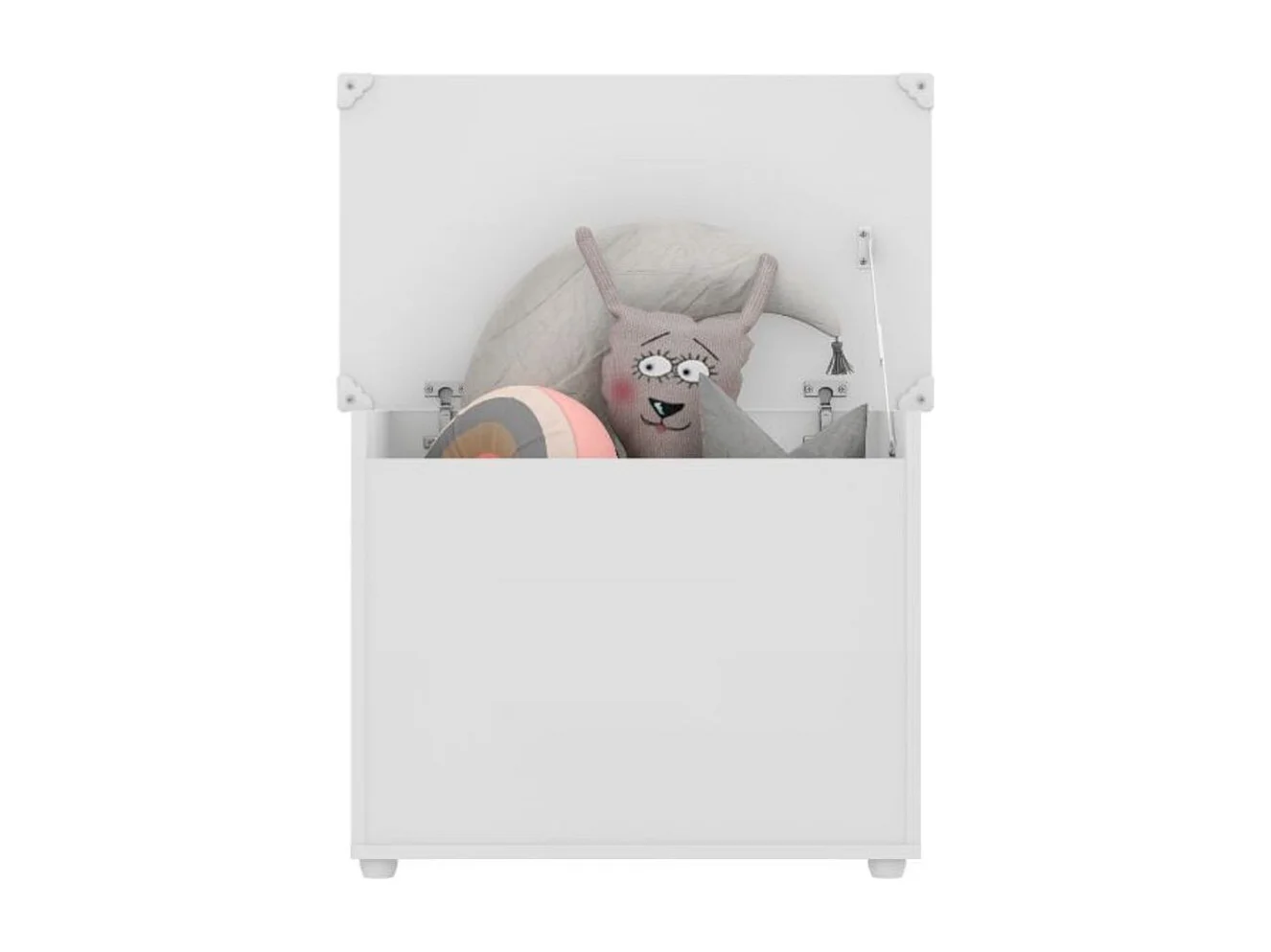 Baúl de almacenaje Camelot blanco 50x69x36 cm