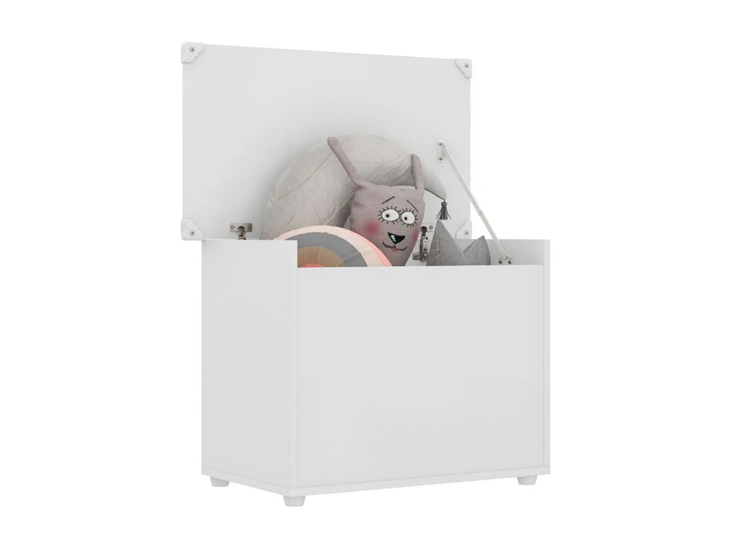 Baúl de almacenaje Camelot blanco 50x69x36 cm