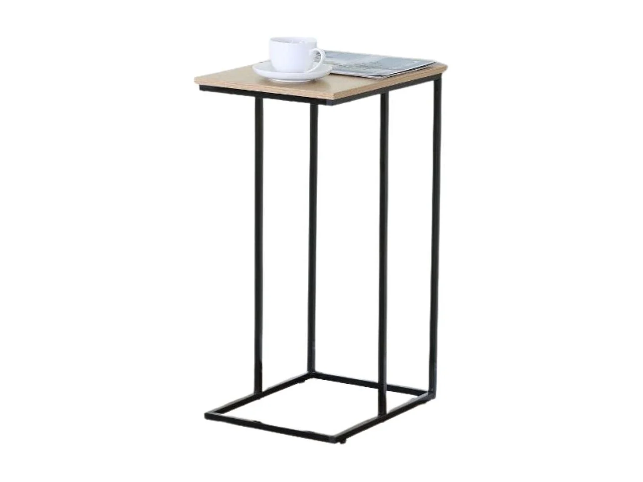 Mesa auxiliar Mistral con diseño deslizante roble 65x30x40 cm