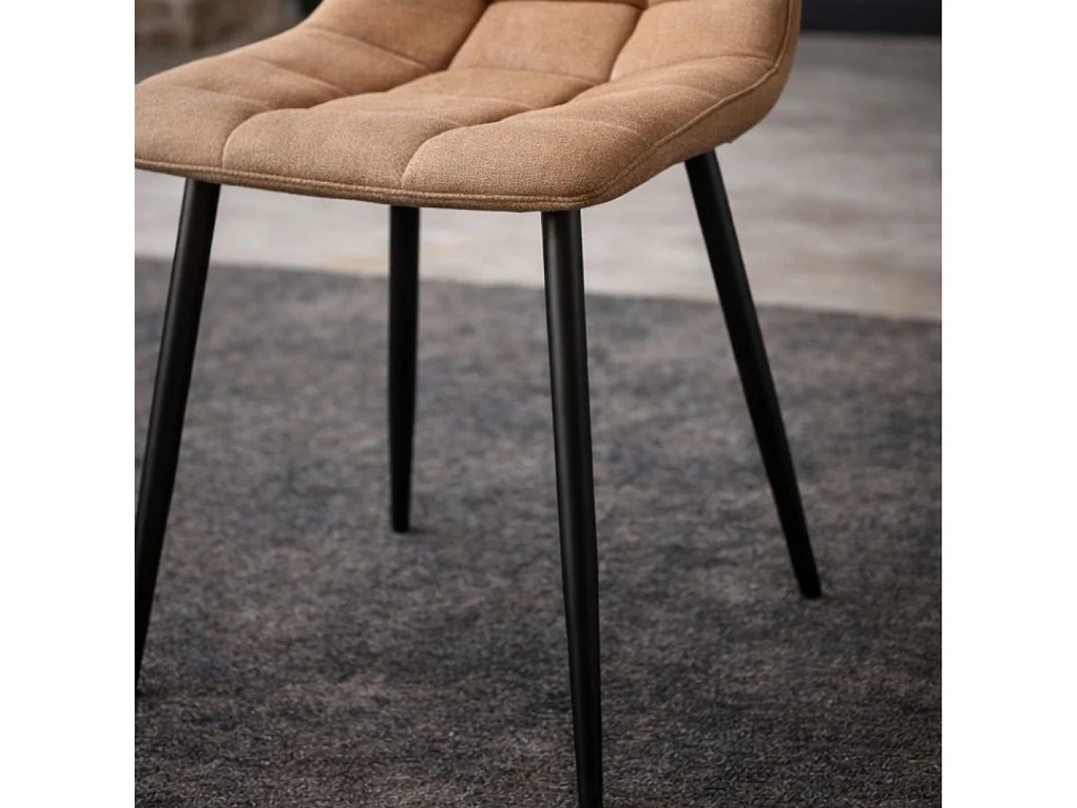 Pack de 4 sillas de comedor Orvane beige 86x45x45 cm