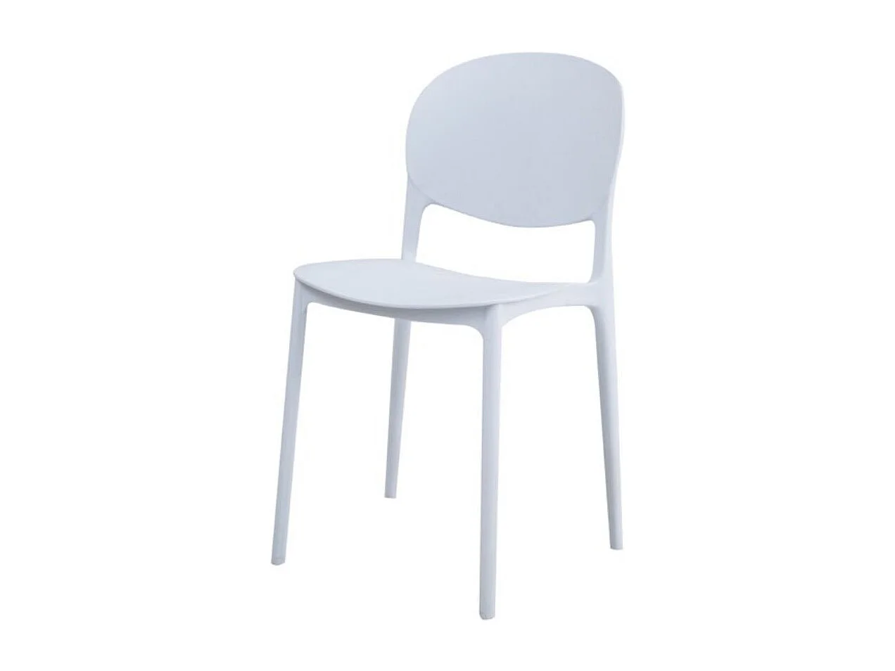 Pack de 4 sillas Belvera respaldo curvado blanco 80x40x38 cm