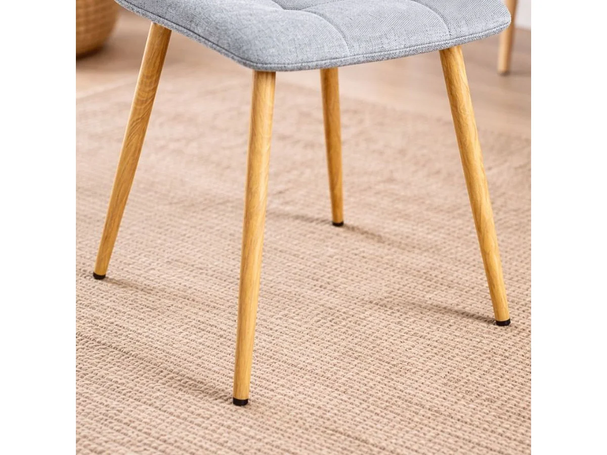 Pack de 4 sillas de comedor Noruega gris 86x45x45 cm