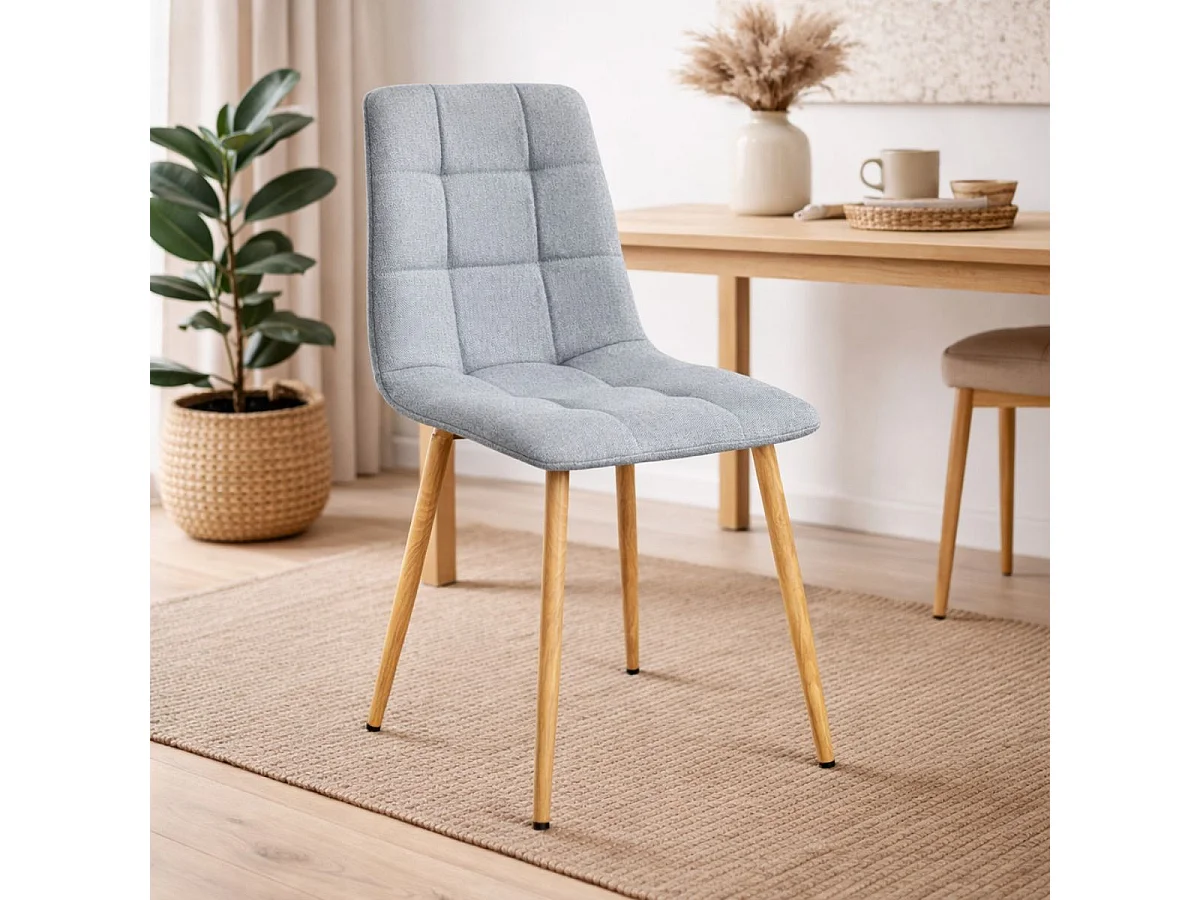 Pack de 4 sillas de comedor Noruega gris 86x45x45 cm