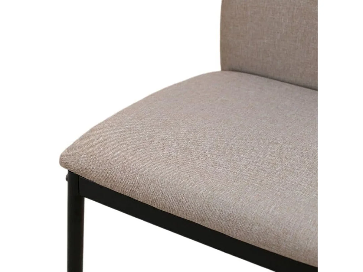 Pack de 4 sillas de comedor Ismael beige 106x50x23 cm