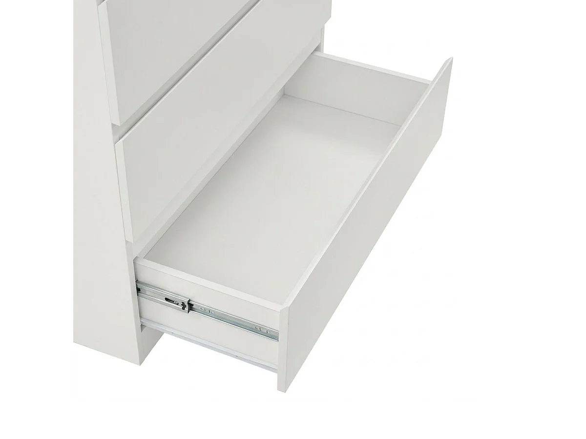 Cómoda Centella con cinco cajones blanco 97x80x40 cm