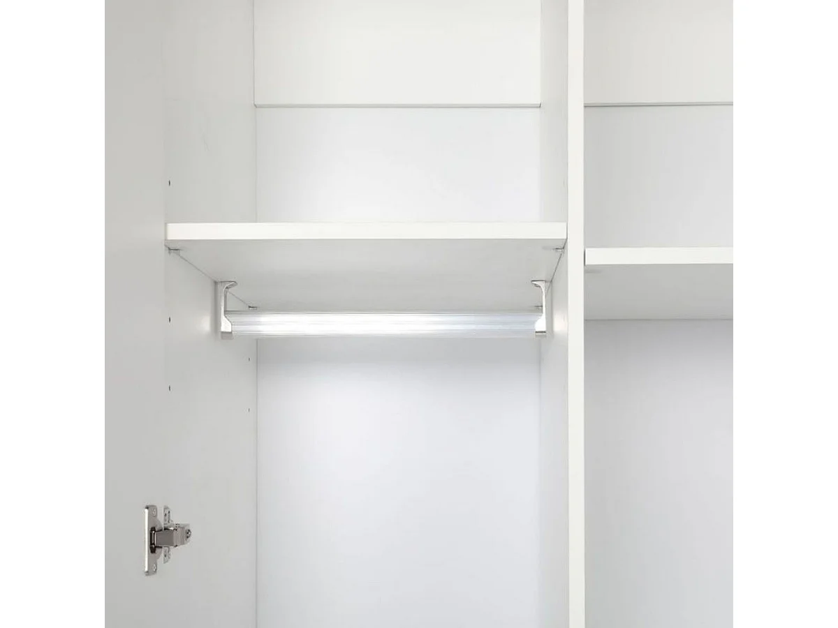 Armario Colorado 2 puertas con 3 cajones blanco 200x80x58 cm