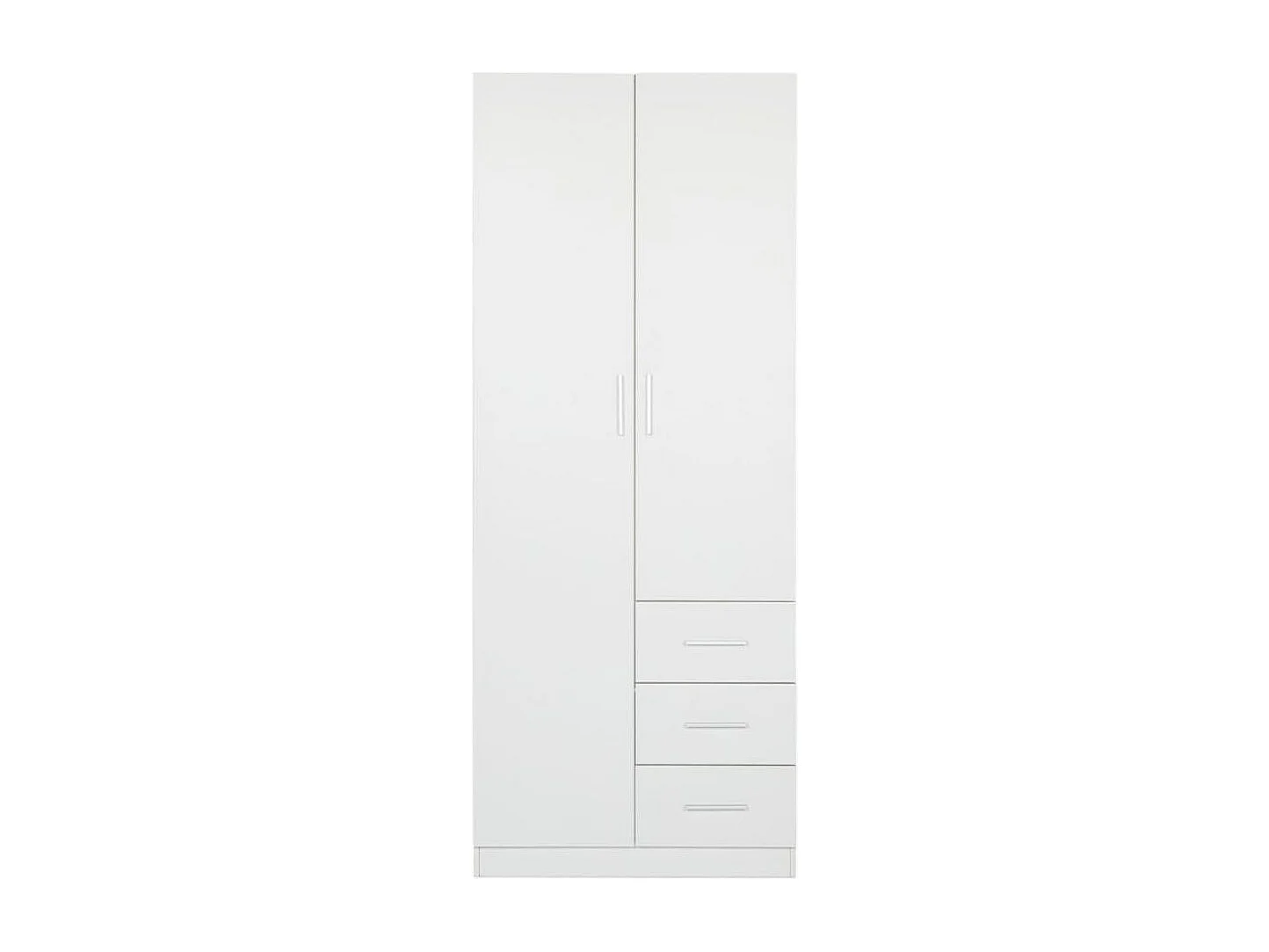 Armario Colorado 2 puertas con 3 cajones blanco 200x80x58 cm