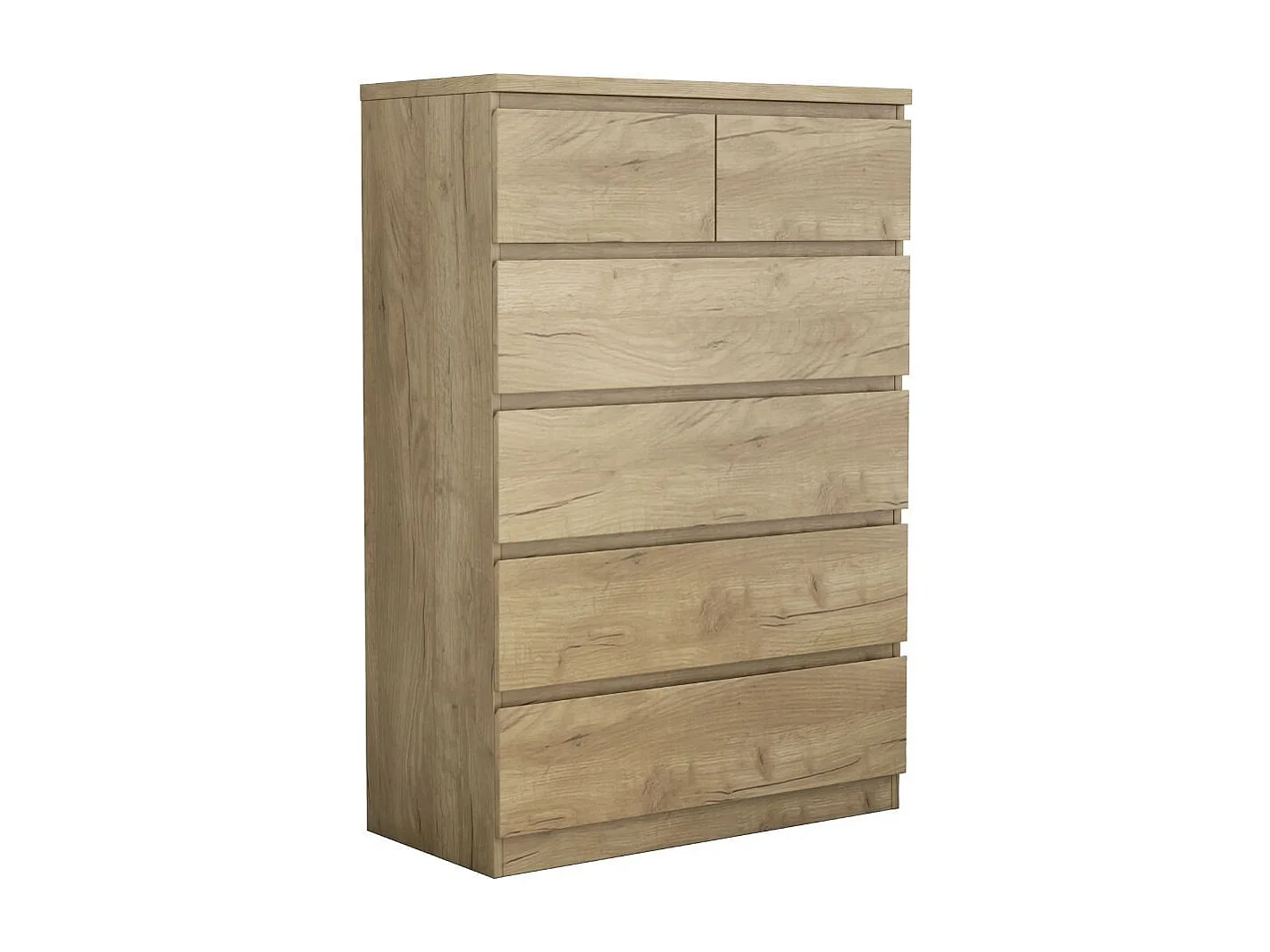 Cómoda Montie con seis cajones natural 119x80x40 cm