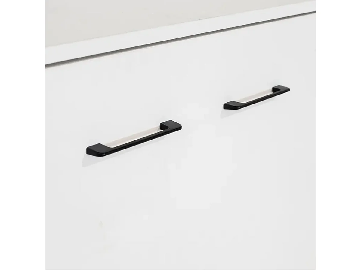 Cama abatible horizontal Matt con escritorio y somier blanco 135x190 cm