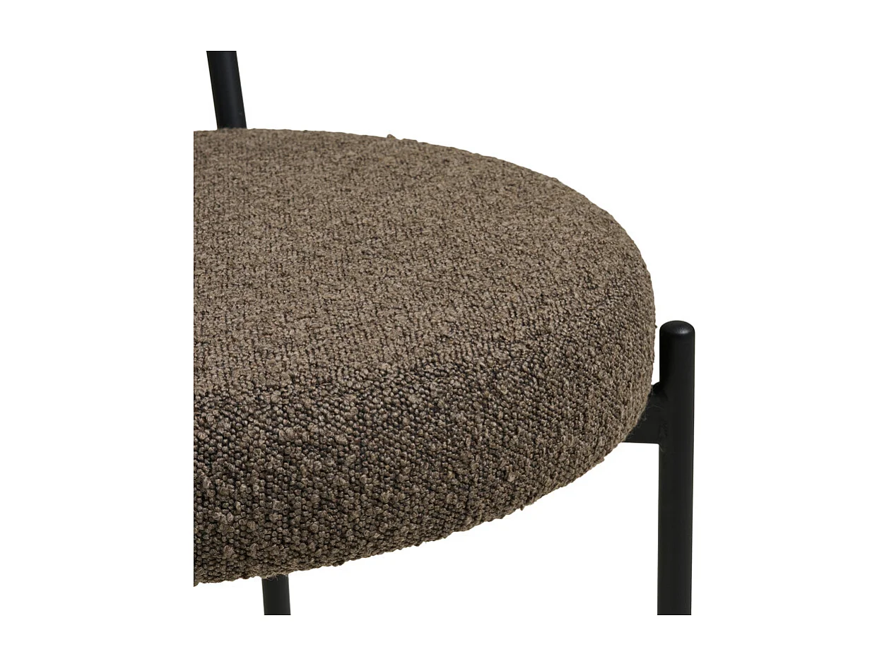 ERIN-Set di 2 sedie marroni riccio