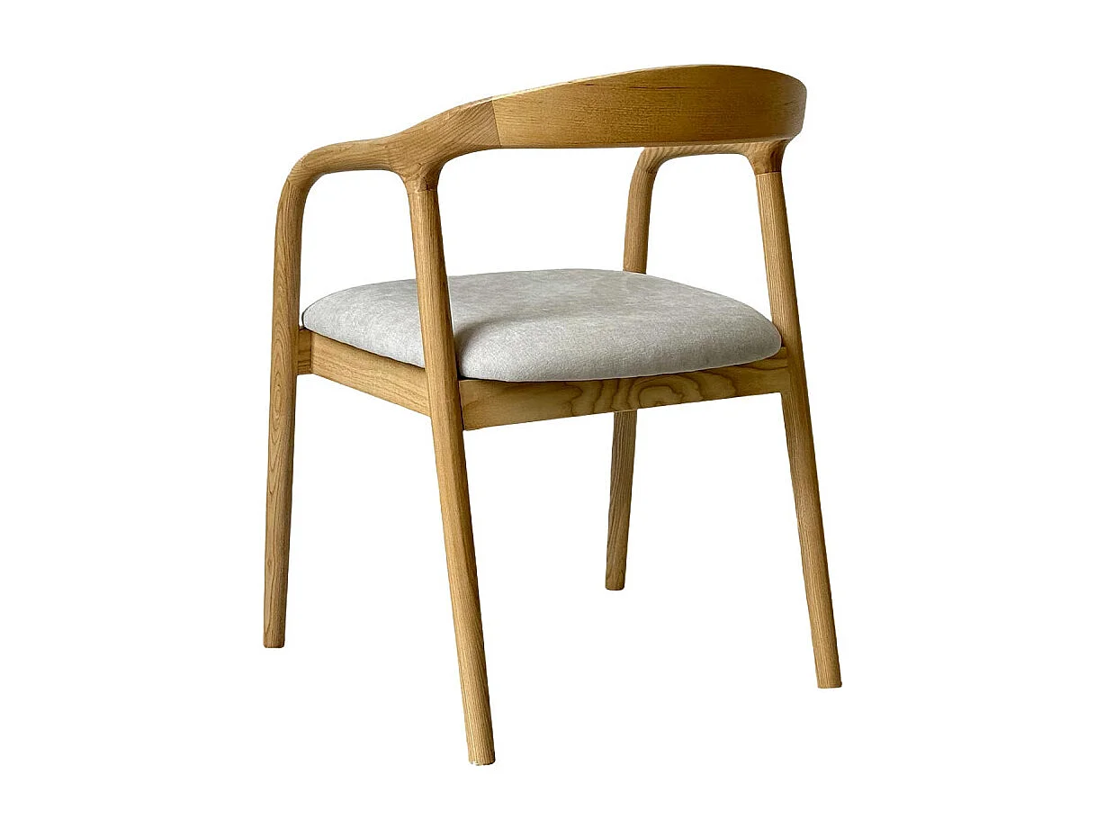 TITO-Set di 2 sedie da pranzo in frassino Glory greige