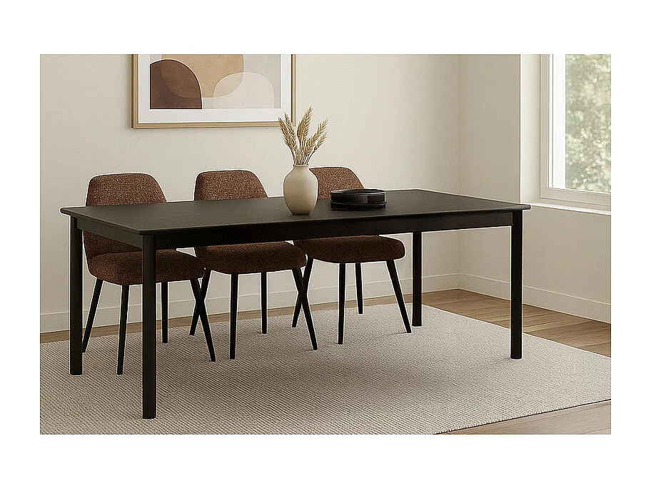 ROVERI-Table à manger rectangulaire L.220 cm Chêne Expresso