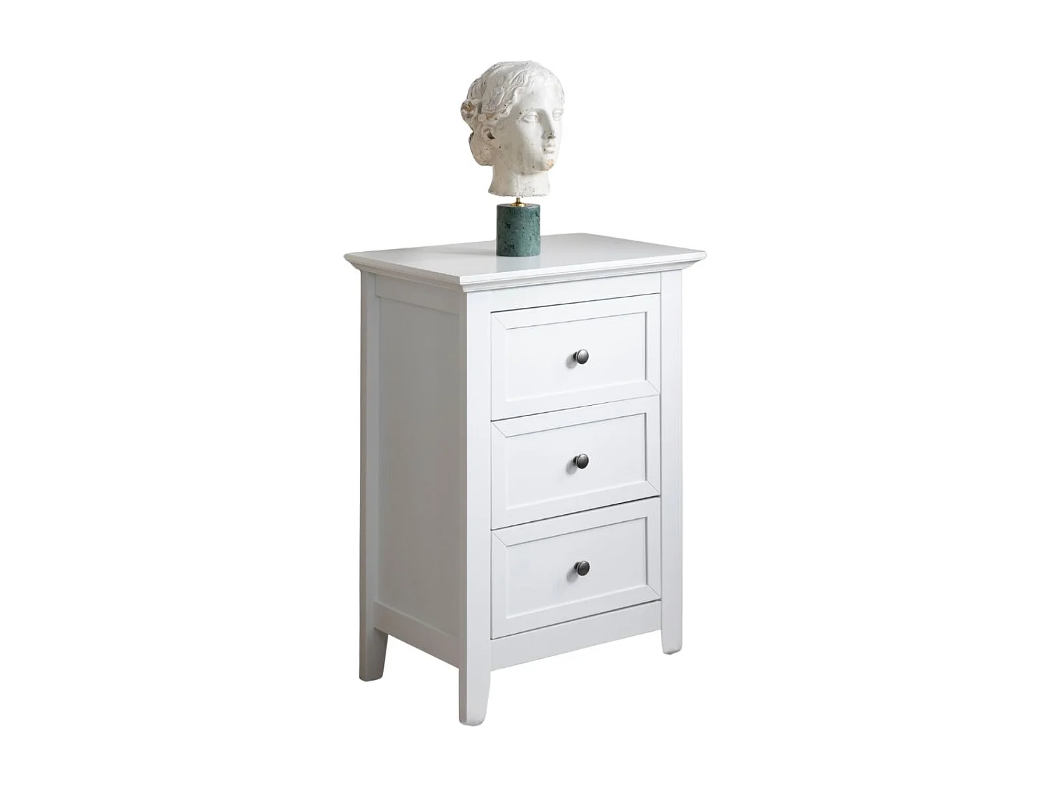 Noa & Nani Karlstad Side Table Chest 3 Drawer in White