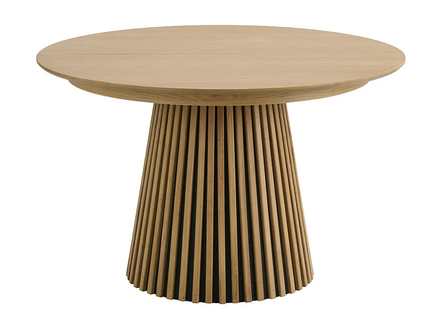 KAIRN-Table extensible 6/8 personnes ø120cm (160/200 ) chêne