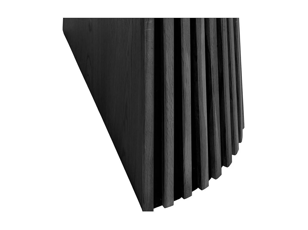 KAIRN- Table extensible 6/8 personnes ø120cm (160/200) chêne noir