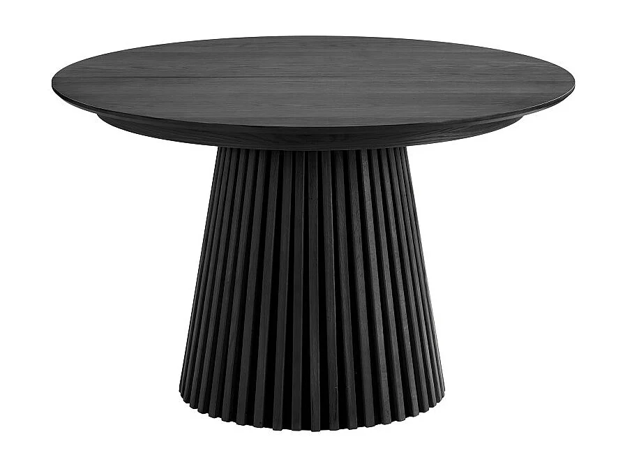KAIRN- Table extensible 6/8 personnes ø120cm (160/200) chêne noir