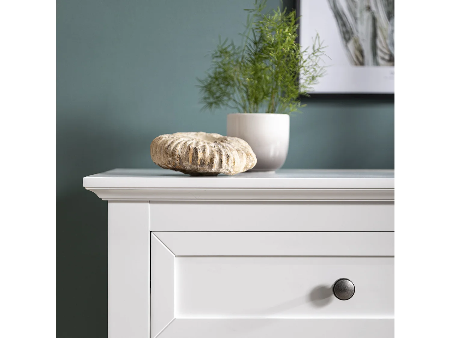 Noa & Nani Karlstad Bedside Table with Drawer in White