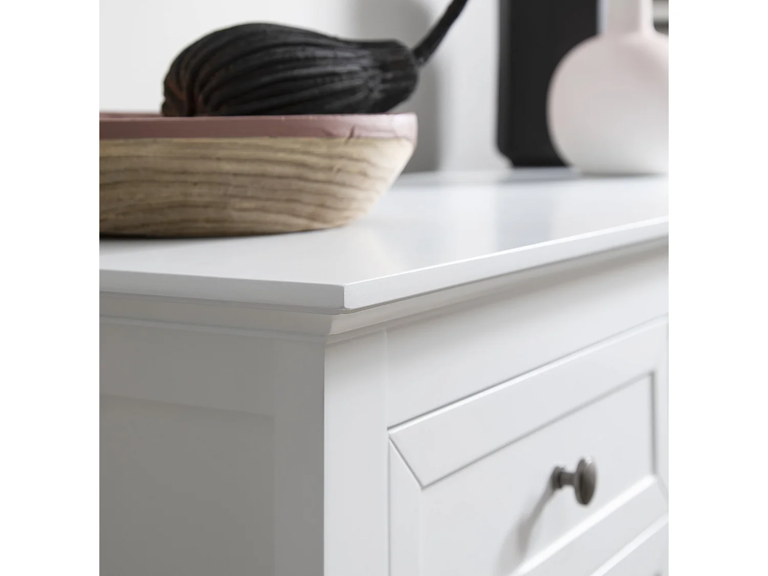 Noa & Nani Karlstad Bedside Table with Drawer in White