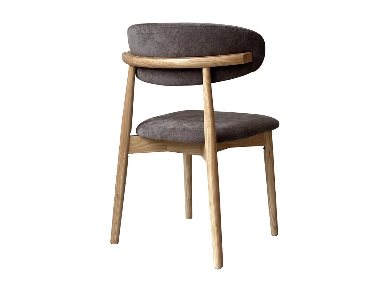 IRIS-Set di 2 sedie in frassino massello Glory tortora