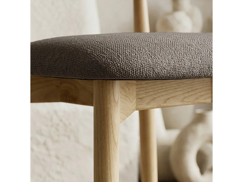 IRIS-Set di 2 sedie in frassino massello Glory tortora