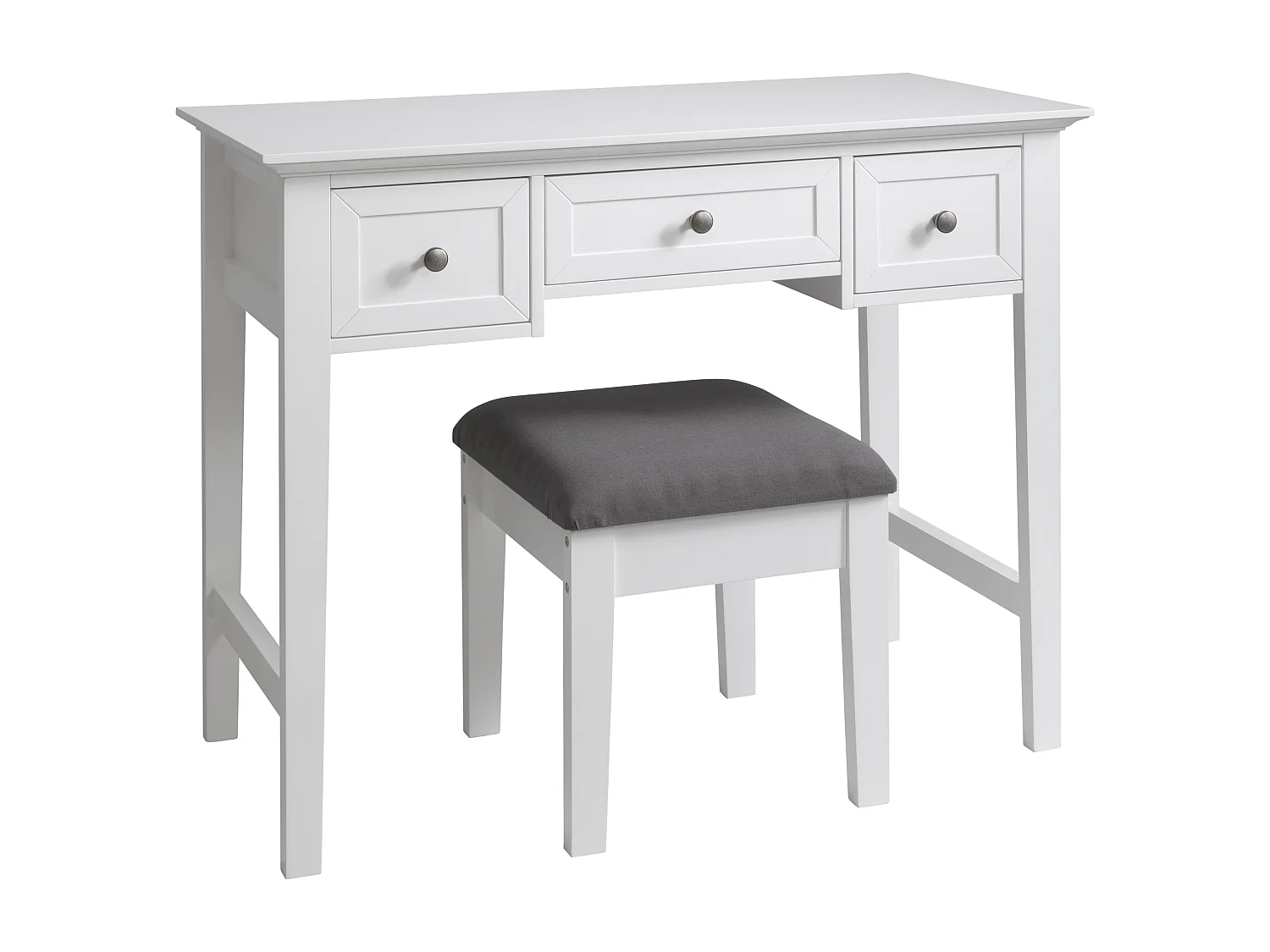 Noa & Nani Karlstad Dressing Table with Drawers and Stool in White