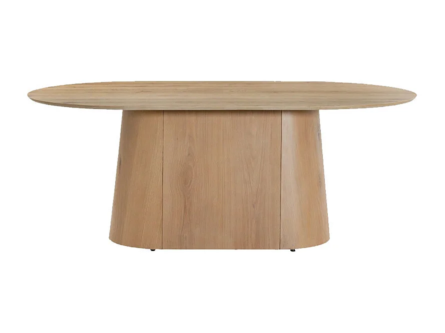 TIAGO-Table à manger ovale 8 personnes 200 cm Chêne