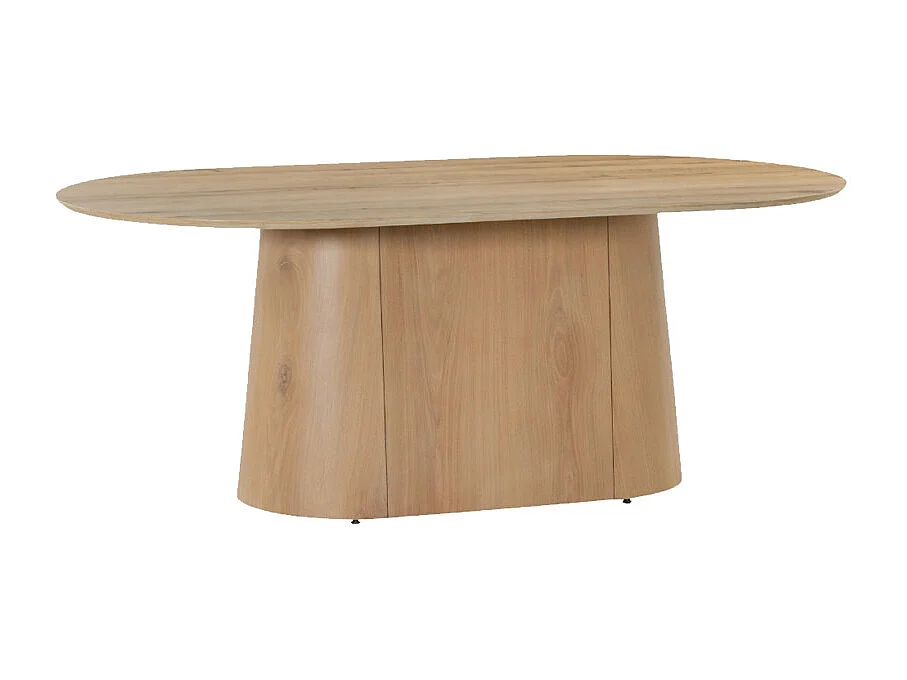 TIAGO-Table à manger ovale 8 personnes 200 cm Chêne